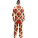 Retro 40s 50s Mexico Flowers Pattern 4 Men s Long Sleeve Satin Pajamas Set View2