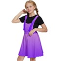 Cotton Candy Pink To Indigo Violet Linear Gradient Kids  Apron Dress View2