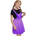 Cotton Candy Pink To Indigo Violet Linear Gradient Kids  Apron Dress View3