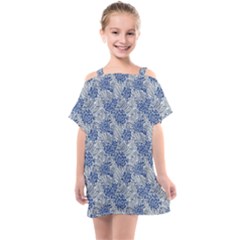 Blue Roses Kids  One Piece Chiffon Dress by DinkovaArt