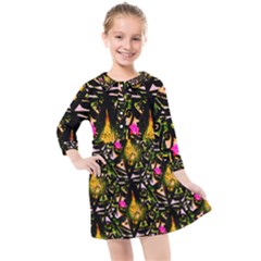 Abstract Print Kids  Quarter Sleeve Shirt Dress by fashionfr3ak