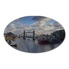 Thames Waterfall Color Large Sticker Magnet (oval) by Londonimages