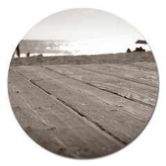 Laguna Beach Walk Magnet 5  (round) by hlehnerer