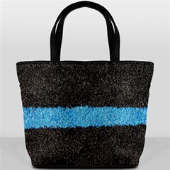 Black Blue Lawn Bucket Bag by hlehnerer