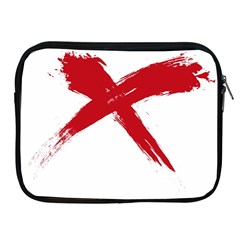 Red X Apple Ipad 2/3/4 Zipper Case by magann