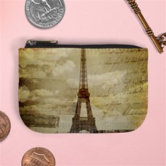 Elegant Vintage Paris Eiffel Tower Art Coin Change Purse by chicelegantboutique