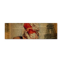  Vintage Newspaper Print Pin Up Girl Paris Eiffel Tower Funny Vintage Retro Nurse  Bumper Sticker 100 Pack by chicelegantboutique