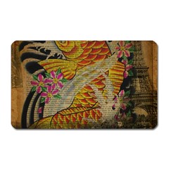 Funky Japanese Tattoo Koi Fish Graphic Art Magnet (rectangular) by chicelegantboutique