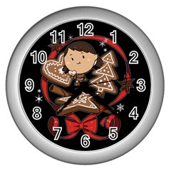 Holiday Wall Clock (silver) by Contest1739117