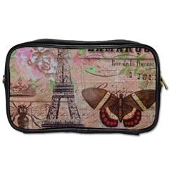 Girly Bee Crown  Butterfly Paris Eiffel Tower Fashion Travel Toiletry Bag (one Side) by chicelegantboutique