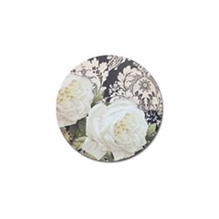 Elegant White Rose Vintage Damask Golf Ball Marker 4 Pack by chicelegantboutique