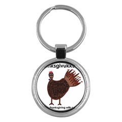 Turkey Key Chain (round) by Thanksgivukkah