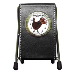 Turkey Stationery Holder Clock by Thanksgivukkah