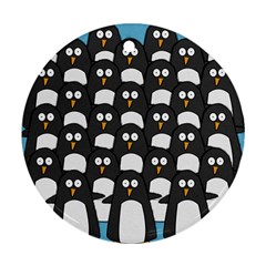 Penguin Group Round Ornament by PaolAllen