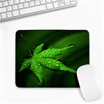 Leaf With Drops Small Mouse Pad (Rectangle) Front