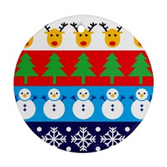 Winter Christmas Round Ornament (two Sides) by Contest1732468