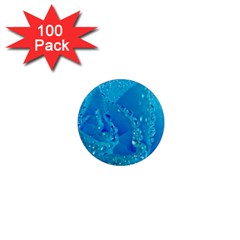 Blue Rose 1  Mini Button Magnet (100 Pack) by Siebenhuehner