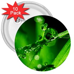 Waterdrops 3  Button (10 Pack) by Siebenhuehner