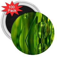 Green Bubbles  3  Button Magnet (100 Pack) by Siebenhuehner