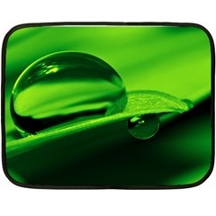 Green Drop Mini Fleece Blanket (two Sided) by Siebenhuehner