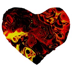 Fire 19  Premium Heart Shape Cushion by Siebenhuehner