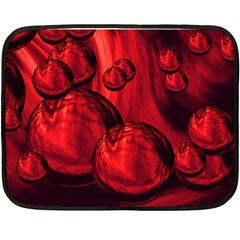 Red Bubbles Mini Fleece Blanket (two Sided) by Siebenhuehner