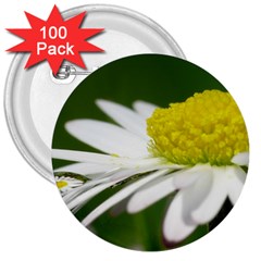 Daisy With Drops 3  Button (100 Pack) by Siebenhuehner