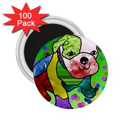 Pug 2 25  Button Magnet (100 Pack) by Siebenhuehner