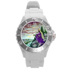 Jesus Overlooking Jerusalem - Ave Hurley - Artrave - Plastic Sport Watch (large) by ArtRave2