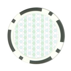 Allover Graphic Soft Aqua Poker Chip by ImpressiveMoments