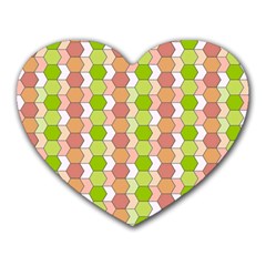 Allover Graphic Red Green Mouse Pad (heart) by ImpressiveMoments