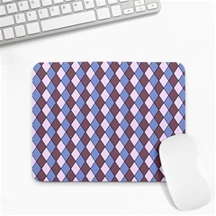 Allover Graphic Blue Brown Small Mouse Pad (rectangle) by ImpressiveMoments