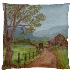  amish Buggy Going Home  By Ave Hurley Of Artrevu   Large Cushion Case (one Side) by ArtRave2