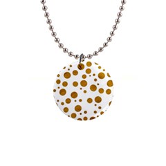 Tan Polka Dots Button Necklace by Colorfulart23