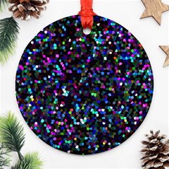 Glitter 1 Round Ornament (two Sides) by MedusArt