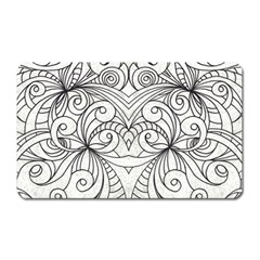 Drawing Floral Doodle 1 Magnet (rectangular) by MedusArt