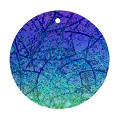 Grunge Art Abstract G57 Round Ornament (two Sides) by MedusArt