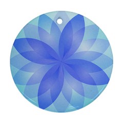 Abstract Lotus Flower 1 Round Ornament (two Sides) by MedusArt