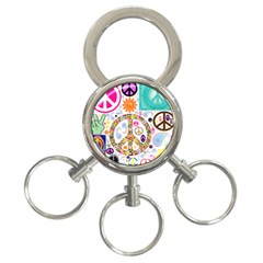 Peace Collage 3-ring Key Chain by StuffOrSomething