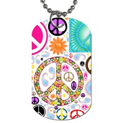 Peace Collage Dog Tag (two-sided)  by StuffOrSomething