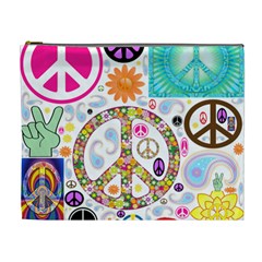 Peace Collage Cosmetic Bag (xl) by StuffOrSomething