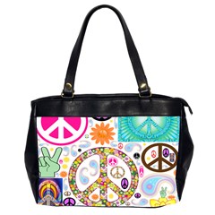 Peace Collage Oversize Office Handbag (two Sides) by StuffOrSomething