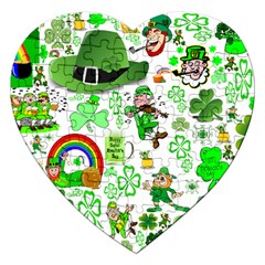 St Patrick s Day Collage Jigsaw Puzzle (heart) by StuffOrSomething