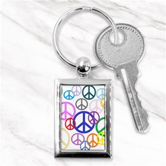 Peace Sign Collage Png Key Chain (rectangle) by StuffOrSomething