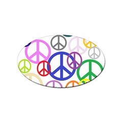 Peace Sign Collage Png Sticker 100 Pack (oval) by StuffOrSomething