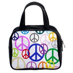 Peace Sign Collage Png Classic Handbag (two Sides) by StuffOrSomething