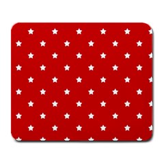 White Stars On Red Large Mouse Pad (rectangle) by StuffOrSomething