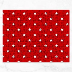 White Stars On Red Jigsaw Puzzle (rectangle) by StuffOrSomething