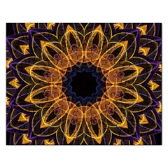 Yellow Purple Lotus Mandala Jigsaw Puzzle (rectangle) by Zandiepants