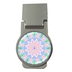 Soft Rainbow Star Mandala Money Clip (round) by Zandiepants